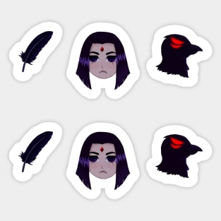 Teen Titans Raven Set Sticker